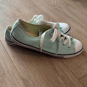 Women's Converse shoes - light green, mint - size 8